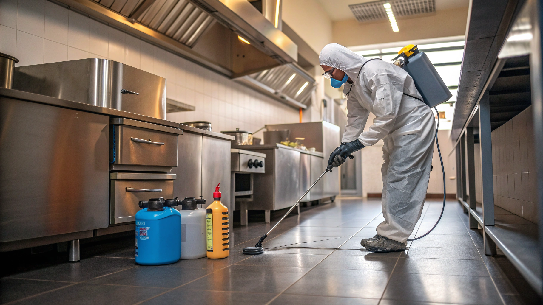 Противоскользящая обработка кухонных полов с контролем трения