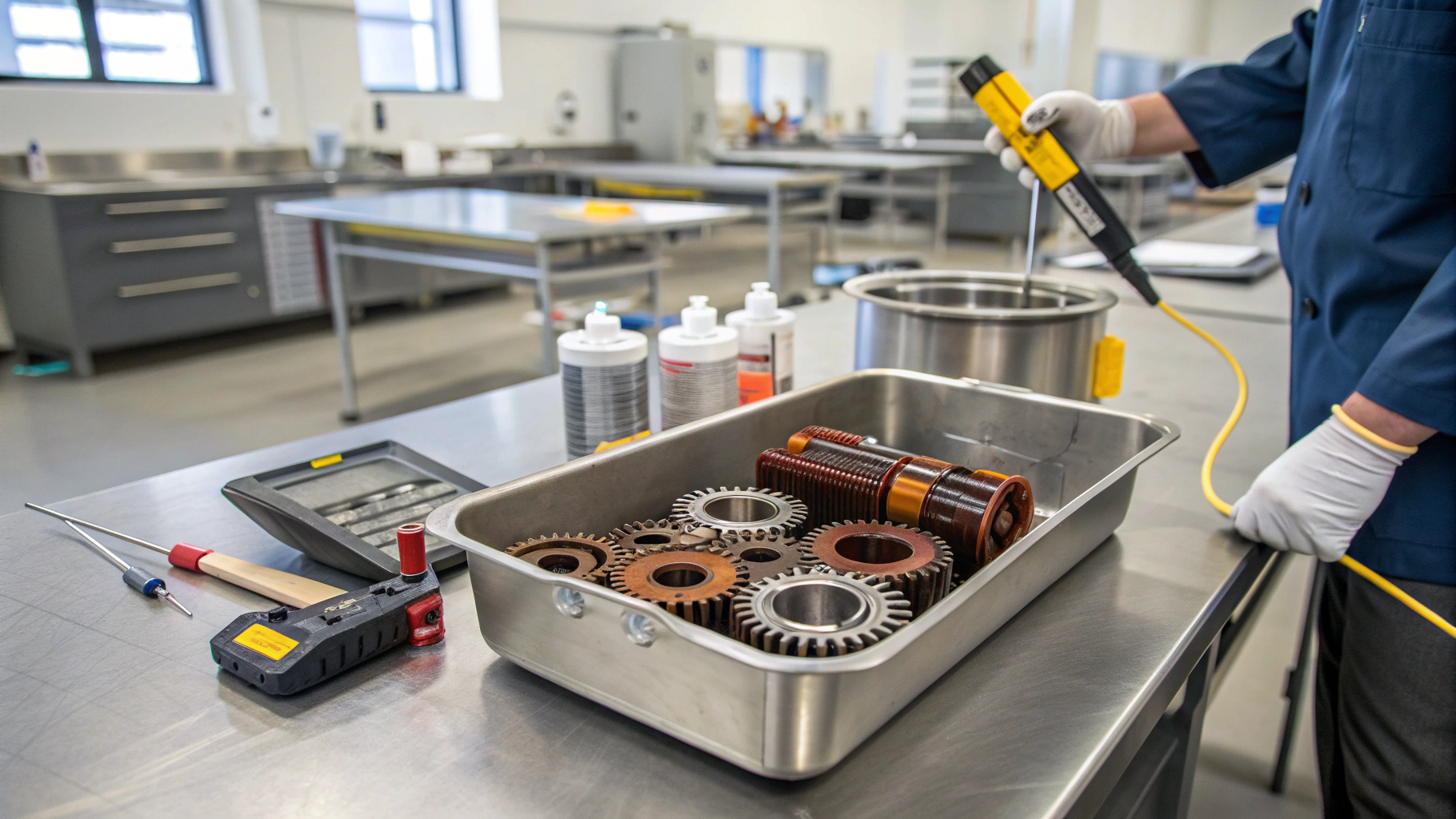 Размагничивание и очистка деталей перед магнитным контролем