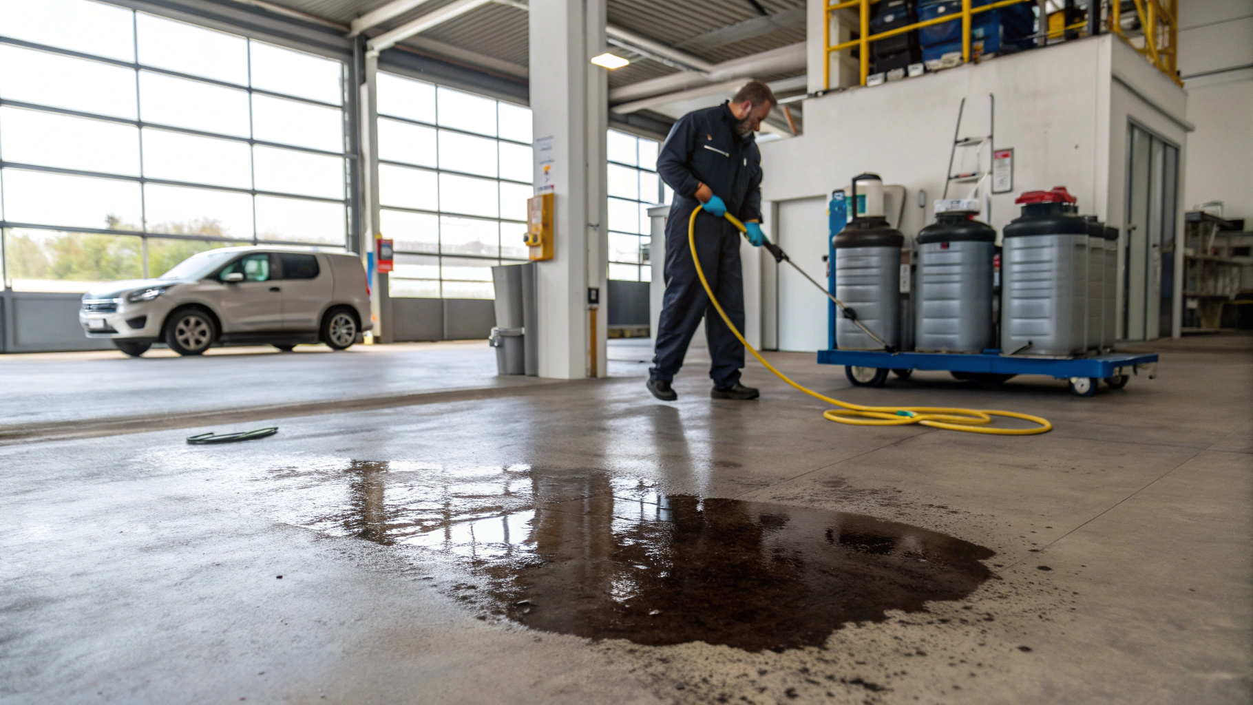 Эффективное удаление масляных пятен с бетона